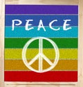 Peace Flag on Chalkboard