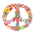 Peace flower symbol Royalty Free Stock Photo