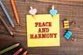 PEACE AND HARMONY. Communication, compromises, ethics and empathy concept