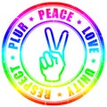 Peace hippy symbol Royalty Free Stock Photo