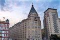 Peace Hotel Bund Buildings Evening Shanghai China