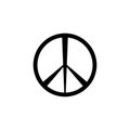 Peace icon flat vector illustration