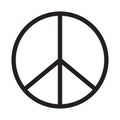 Peace icon on white background.