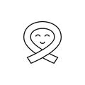 Peace love cure icon. Element of peace day thin line icon
