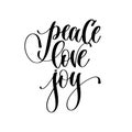 Peace love joy - hand lettering inscription text Royalty Free Stock Photo