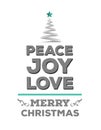 Peace love and joy vector in green and grey