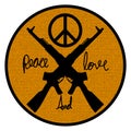 Peace and love logo symbol