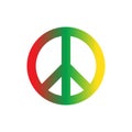 peace and love reggae sign Royalty Free Stock Photo