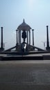 Peace memorial South India pondicherry at beach Royalty Free Stock Photo