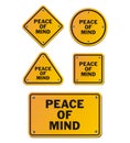 Peace of mind signs Royalty Free Stock Photo