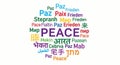 Peace in Multiple Languages: World Unity Word Cloud Royalty Free Stock Photo