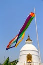 Peace pagoda in Pokhara nepal