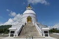 View of the Shanti Peace Pagoda, a Buddhist stupa located on top of Anadu Hill, Pokhara, Nepal Royalty Free Stock Photo