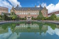 Peace Palace backyard fountain Royalty Free Stock Photo