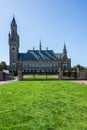 Vertical view of the Peace Palace, International Court of Justice, The Hague Royalty Free Stock Photo