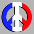 Peace for France Royalty Free Stock Photo