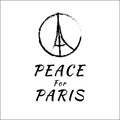 Peace for Paris Vector Illustration