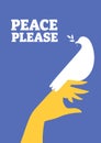 Peace please in Ukraine poster Royalty Free Stock Photo