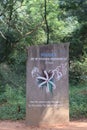 Peace quality signboard inside Auroville in Puducherry, India
