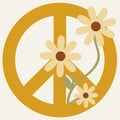 Peace sign and daisies