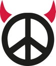 Peace sign with devil horns Royalty Free Stock Photo
