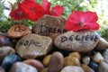 Peace Sign, Dream, Hope, and Believe Royalty Free Stock Photo