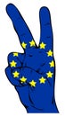Peace sign of the flag of the European Union