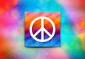 Peace sign icon abstract colorful background bokeh design illustration Royalty Free Stock Photo