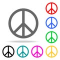 peace sign icon. Elements in multi colored icons for mobile concept and web apps. Icons for website design and development, app de