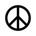 Peace sign icon flat vector illustration design Royalty Free Stock Photo