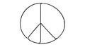 Peace sign icon one line for applications and websites Royalty Free Stock Photo