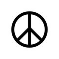 Peace sign icon vectorfor graphic design, logo, web site, social media, mobile app, ui illustration Royalty Free Stock Photo