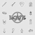 Peace sign with love icon. Detailed set of life style icons. Premium quality graphic design. One of the collection icons for websi