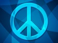 Peace sign in modern style on an abstract background Royalty Free Stock Photo