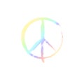 Peace sign with rainbow grunge texture Royalty Free Stock Photo