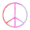 Peace Sign Scribble