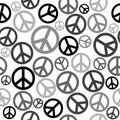Peace sign seamless background Royalty Free Stock Photo