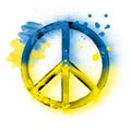 Peace Sign With Ukraine Flag