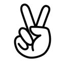 Peace sign vector illustration by crafteroks Royalty Free Stock Photo
