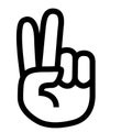 Peace sign vector illustration by crafteroks Royalty Free Stock Photo