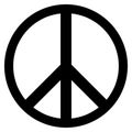 Peace sign vector illustration by crafteroks Royalty Free Stock Photo