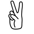 Peace sign vector illustration by crafteroks Royalty Free Stock Photo