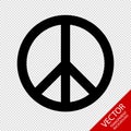 Peace Sign For Websites And Apps - Vector Icon - Isolated On Transparent Background Royalty Free Stock Photo