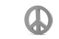 Peace sign on white background