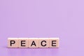 Peace Spelled out