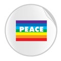 Peace Sticker (STICKER SERIES) Royalty Free Stock Photo