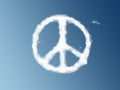 Peace symbol as a cloud