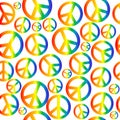 Peace symbol with circular rainbow gradient Royalty Free Stock Photo