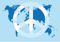Peace symbol Peace flag of the world