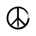 Peace symbol icon vector. Peace hippie symbol